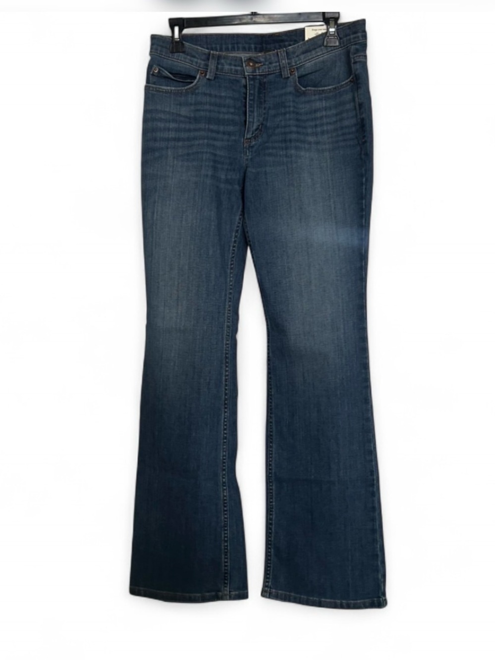 Duluth Trading Co DuluthFlex Bootcut Jeans Blue Dark Wash Mid-Rise 5-Pocket 8